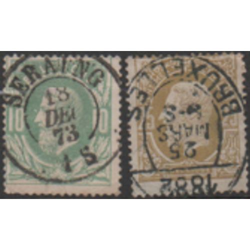Belgique: Lot De Timbres Représentant Le Roi Léopold Ii.