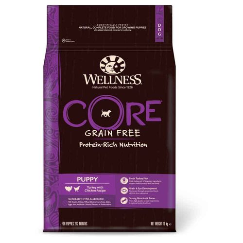 Croquettes Puppy Dinde Et Poulet Pour Chiot - Wellness Core - 10kg