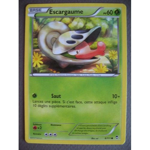 Carte Pokemon - Escargaume - 8/111 - Poings Furieux - 2014 - Sco
