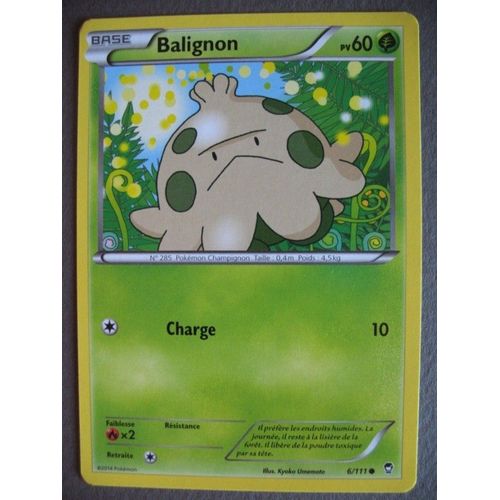 Carte Pokemon - Balignon - 6/111 - Poings Furieux - 2014 - Sco