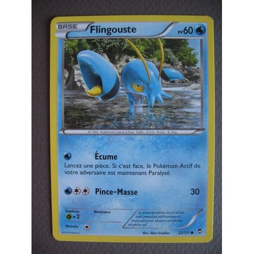 Carte Pokemon - Flingouste - 23/111 - Poings Furieux - 2014 - Sco