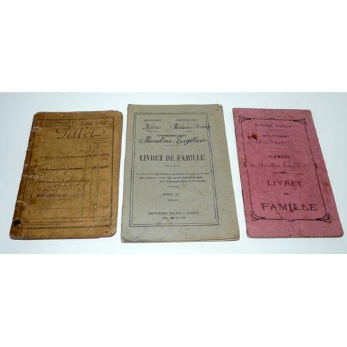 Livret Militaire Classe 1897, 2 Livrets De Famille 1905 Et 1921