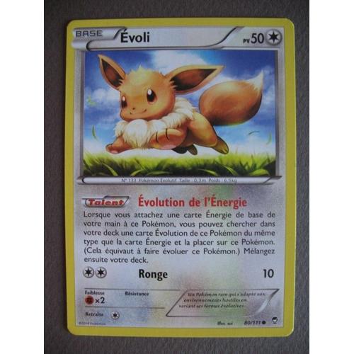 Carte Pokemon - Evoli - 80/111 - Poings Furieux - 2014 - Sco