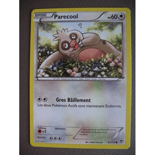 Carte Pokemon - Parecool - 81/111 - Poings Furieux - 2014 - Sco