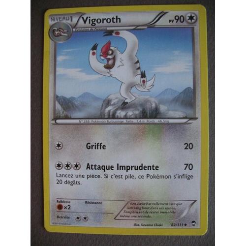 Carte Pokemon - Vigoroth - 82/111 - Poings Furieux - 2014 - Sco