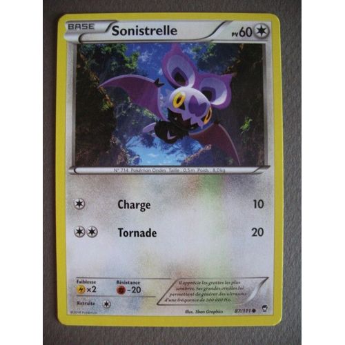 Carte Pokemon - Sonistrelle - 87/111 - Poings Furieux - 2014 - Sco