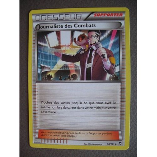 Carte Pokemon - Dresseur - Journaliste Des Combats - 88/111 - Poings Furieux - 2014 - Sco