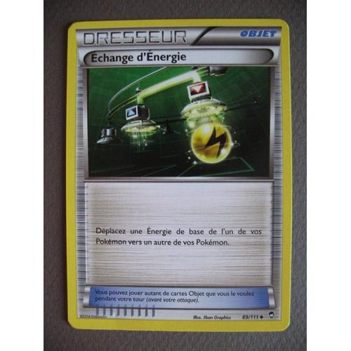 Carte Pokemon - Dresseur - Echange D'energie - 89/111 - Poings Furieux - 2014 - Sco