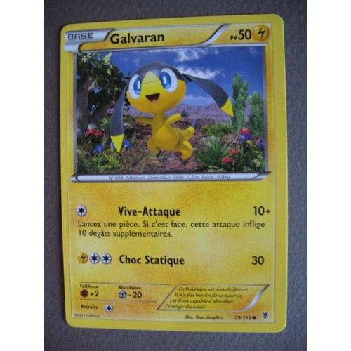 Carte Pokemon - Galvaran - 29/119 - Xy - Vigueur Spectrale - 2014 - Sco