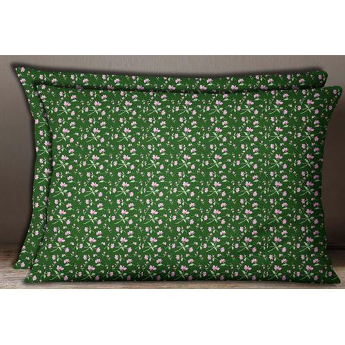 Couverture S4sassy Coussin Rectangle Vert Imprimé Floral Popeline De Coton Canapé Oreiller Trompe-L'¿Il 2 Pcs 12 X 18 Pouces