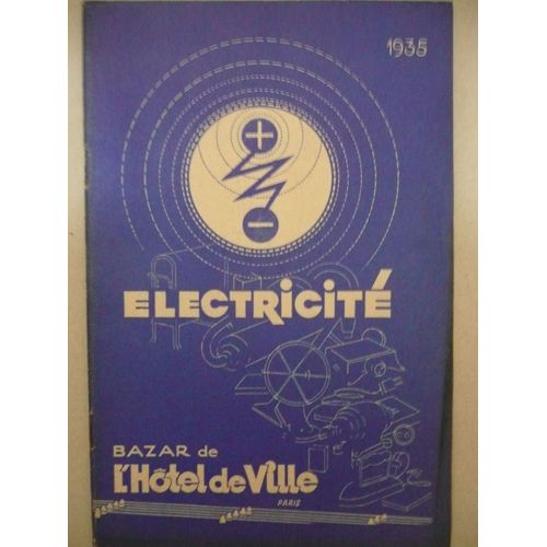 Catalogue - Électricité - Bazar De L'hôtel De Ville - 1935