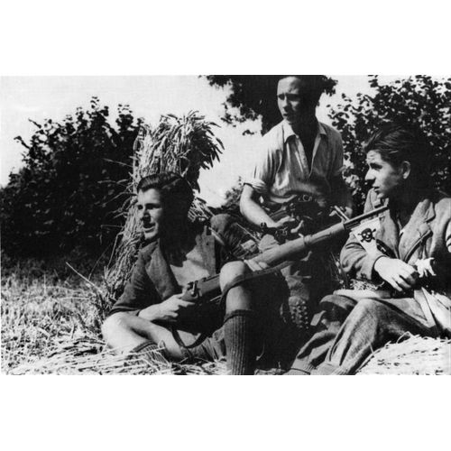 Ww2 - Groupe De Résistants Français Dans Le Maquis