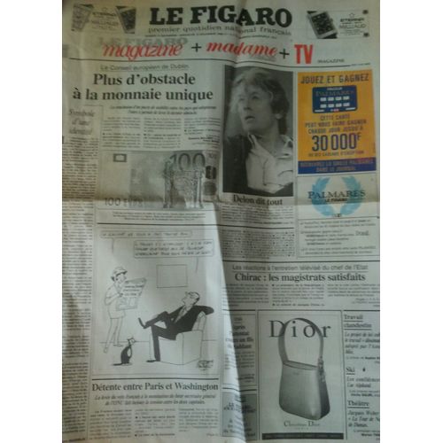 Le Figaro Alain Delon Couverture+Article