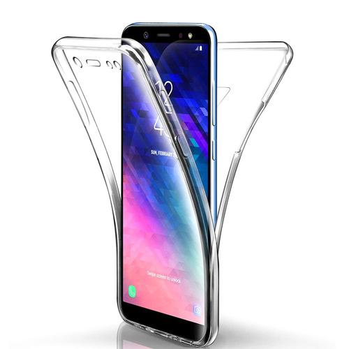 Coque Avant Et Arrière Silicone Pour Samsung Galaxy A6 (2018) 5.6" 360° Protection Intégrale - Transparent