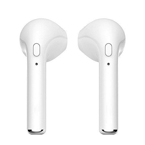 Bluetooth Écouteurs Sans Fil Sport In-Ear avec Micro Réduction de Bruit Mini Écouteurs Stéréo HD Écouteur-Blanc