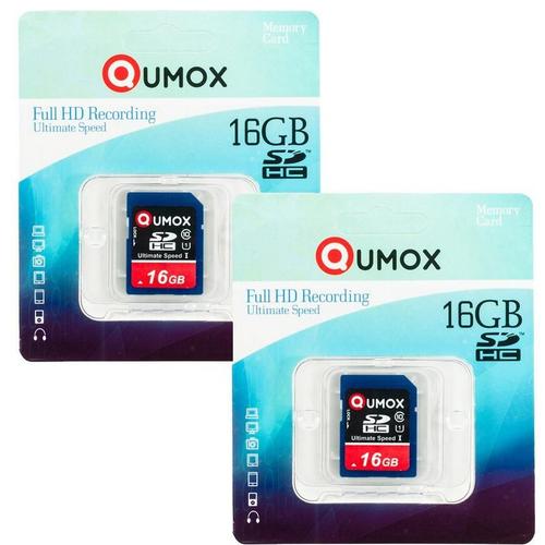2pcs QUMOX 16 Go 16 GB SD SDHC classe 10 UHS-I Grade