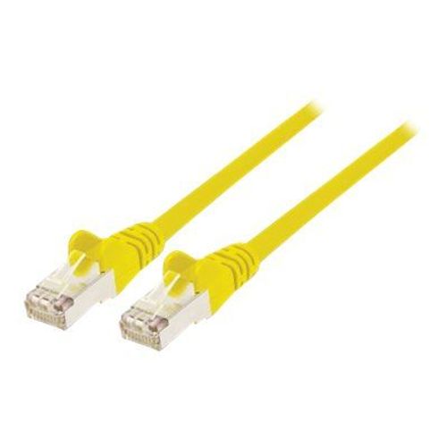 Intellinet Network Patch Cable, Cat6, 15m, Yellow, Copper, S/FTP, LSOH / LSZH, PVC, RJ45, Gold Plated Contacts, Snagless, Booted, Lifetime Warranty, Polybag - Cordon de raccordement - RJ-45 (M)...