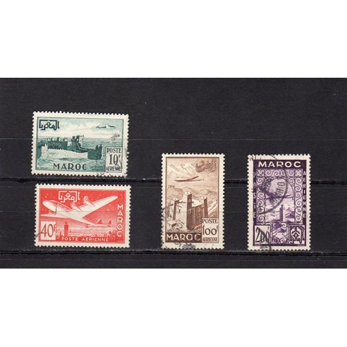 Timbres De Poste Aérienne Du Maroc (Vues Diverses)