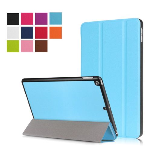 Etui New Apple Ipad 9.7 2017 / 2018 Wifi - 4g/Lte Smartcover Pliable Bleu Cuir Style Avec Stand - Housse Coque De Protection Nouvel Ipad 9.7 Pouces Bleue - Accessoires Tablette Pochette Xeptio Case