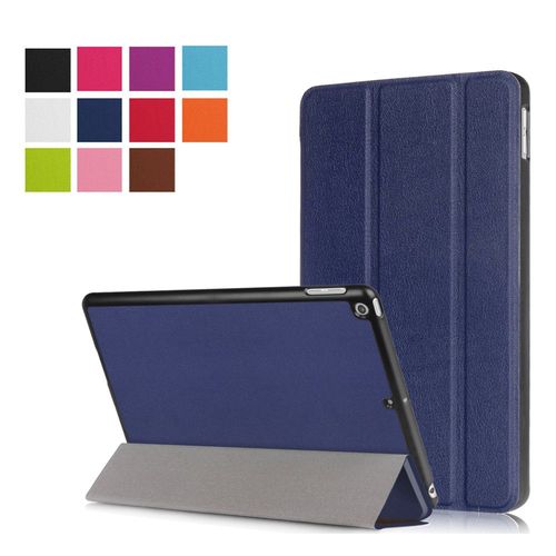 Etui New Apple Ipad 9.7 2017 / 2018 Wifi 4g/Lte Smartcover Pliable Bleu Cuir Style Avec Stand - Housse Coque De Protection Nouvel Ipad 9.7 Pouces Bleue - Accessoires Tablette Pochette Xeptio Case