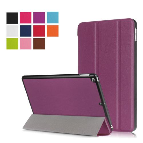 Etui New Apple Ipad 9.7 2017 / 2018 Wifi 4g/Lte Smartcover Pliable Violet Cuir Style Avec Stand - Housse Coque De Protection Nouvel Ipad 9.7 Pouces - Accessoires Tablette Pochette Xeptio Smartcase