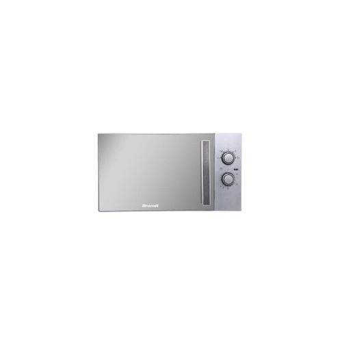 BRANDT Four à Micro Ondes SOLO 26L 900w Minuteur Commande Mécanique SILVER, Cavité Enamélite