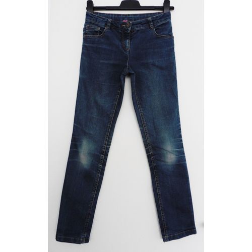 Jean Bleu Foncé Délavé. Effet Plissé. Bilook. Taille 12 Ans