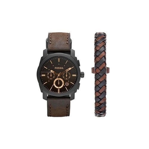 Fossil Montre Marron Chronographe Hommes Machine Fs5251set