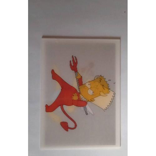 Autocollant Bart Simpson - Effet Lenticulaire / 2 Images Ange - Démon ( Panini , An 2000 )