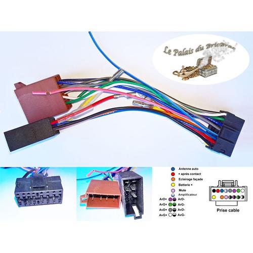 Câble adaptateur faisceau ISO 16 pin pour autoradio SONY