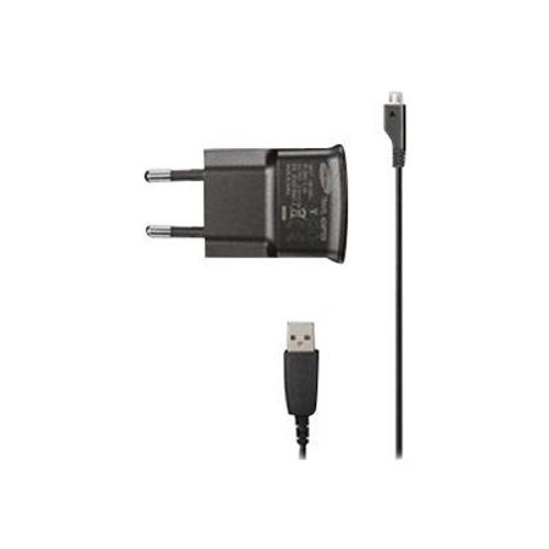 Samsung ETA0U80E - Adaptateur secteur - 1 A (USB) - sur le câble : Micro-USB - noir - pour Galaxy 3 GT-I5800, GT-I7500, S III, Tab, Tab WiFi, Xcover; SPH-L300; Xcover S5690