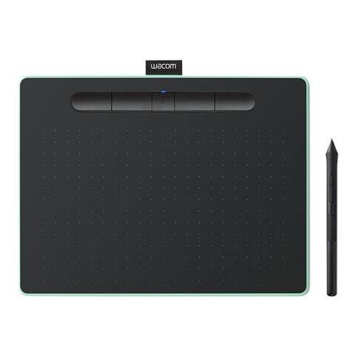 Stylet créatif Wacom Intuos Moyen - Numériseur - 21.6 x 13.5 cm - électromagnétique - 4 boutons - sans fil, filaire - USB, Bluetooth - vert pistache