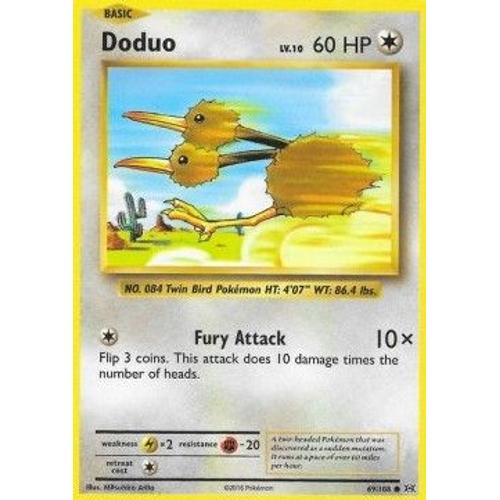 Carte Pokémon - Doduo - 69/108 - Série Evolutions