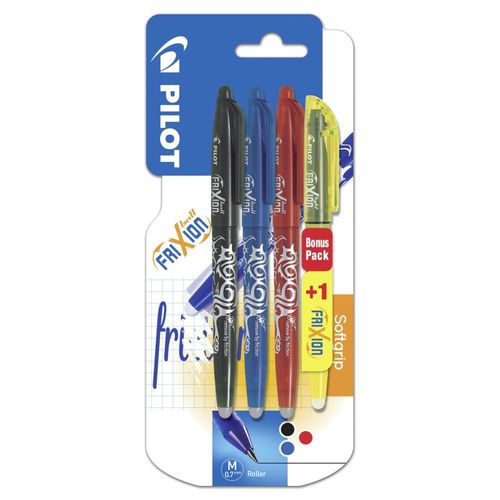 Frixion Ball - Lot De 3 Rollers Encre Gel + Surligneur