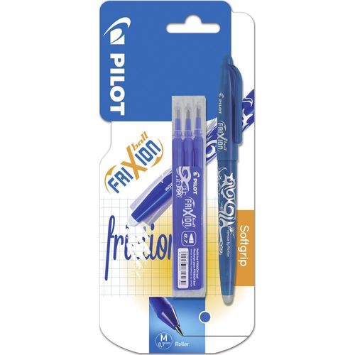 Frixion Ball - Roller Encre Gel + 3 Recharges