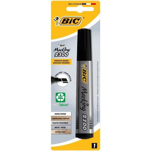 Feutre Indélébile Bic Marking 2300 - Noir - Pointe Large