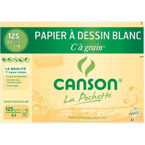Pochette C À Grain® - Papier À Dessin Blanc - A4