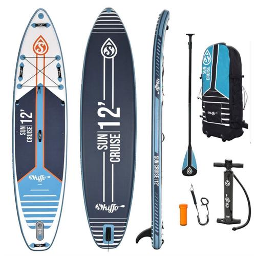Sup Gonflable Sun Cruise 12' Skiffo 365x86x15cm (12'x32''x6'') - Dropstitch Double Couche Fusionné Pack Complet - Stand Up Paddl
