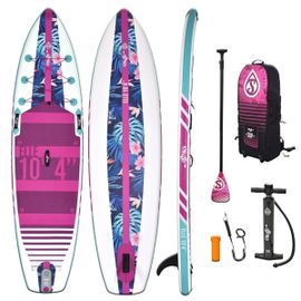 Sup Paddle Gonflable Elle Skiffo 10'4 - 315x79x13cm(10'4"X31"X5") Dropstitch Stringer - Pack Complet - Jusqu'à 105kg - 236l