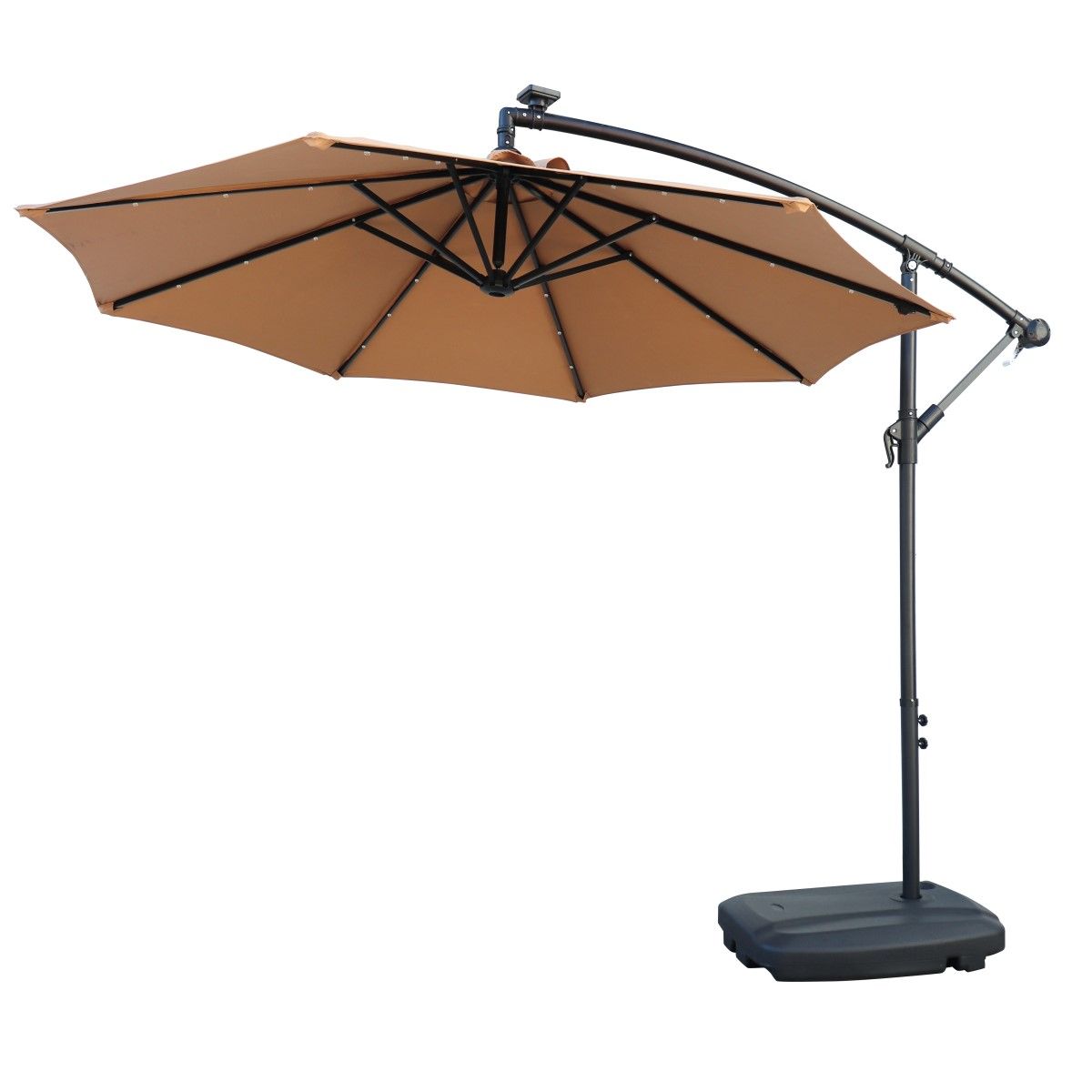 Parasol LED solaires int&eacute;gr&eacute;es + Base Netspa pour Spa -