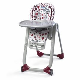 Chaise Haute Polly Progres 5 Cherry - Chicco