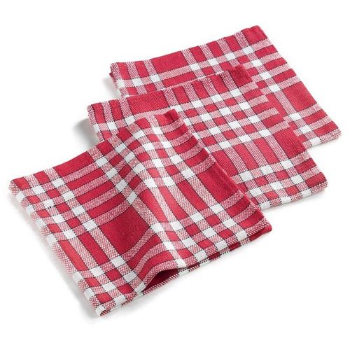 Lot De 3 Serviettes De Table "Traditio" 45cm Rouge
