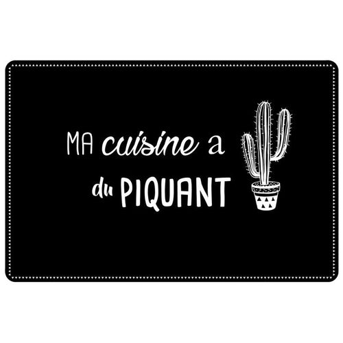 Set De Table "Cuisine Cactus" 28x43cm Noir