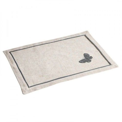 Set De Table Brodé "Opaline" 33x45cm Gris