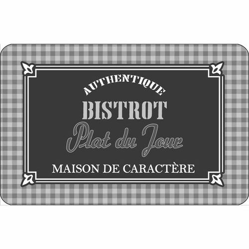 Set De Table Bistrot "Plat Du Jour" 28x44cm Gris