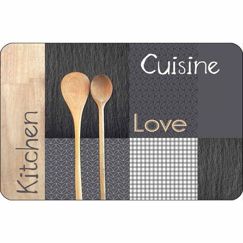 Set De Table Cuisine "Cantine" 28x44cm Noir
