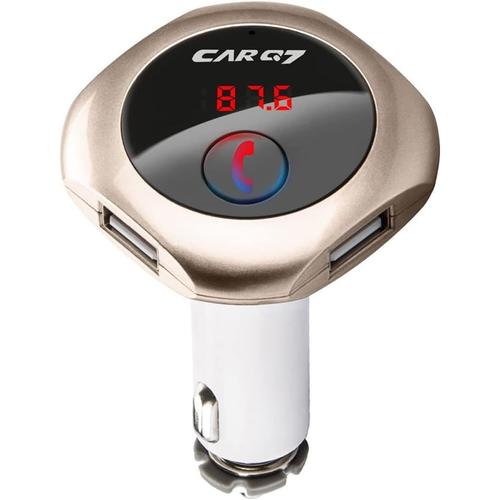 Lecteur MP3 de Voiture, Car Bluetooth Handsfree Dual USB Car Charger Compatible avec Plupart tablettes, Ordinateurs de Bureau compatibles Bluetooth