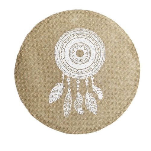 Set De Table Jute Rond "Indila" 38cm Naturel