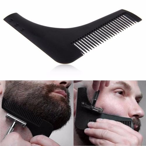 Ebuy® Astuce Rasage Homme Peigne À Barbe Barbe Outil Noir 
