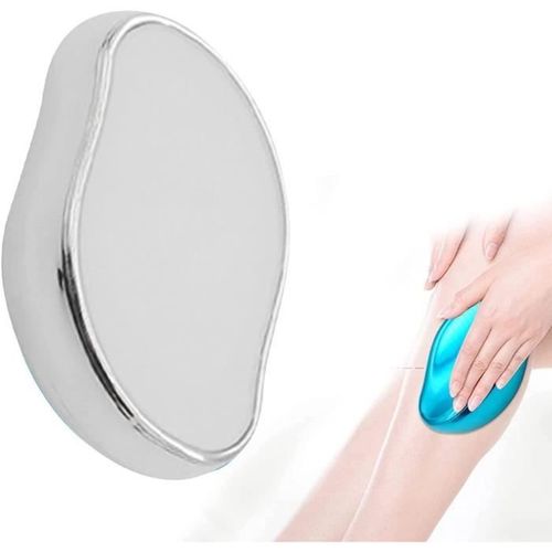 Gomme À Cheveux En Cristal, Pierre Épilatoire Indolore En Cristal Magique, Outil D'épilation En Verre Épilation Physique - Argenté 